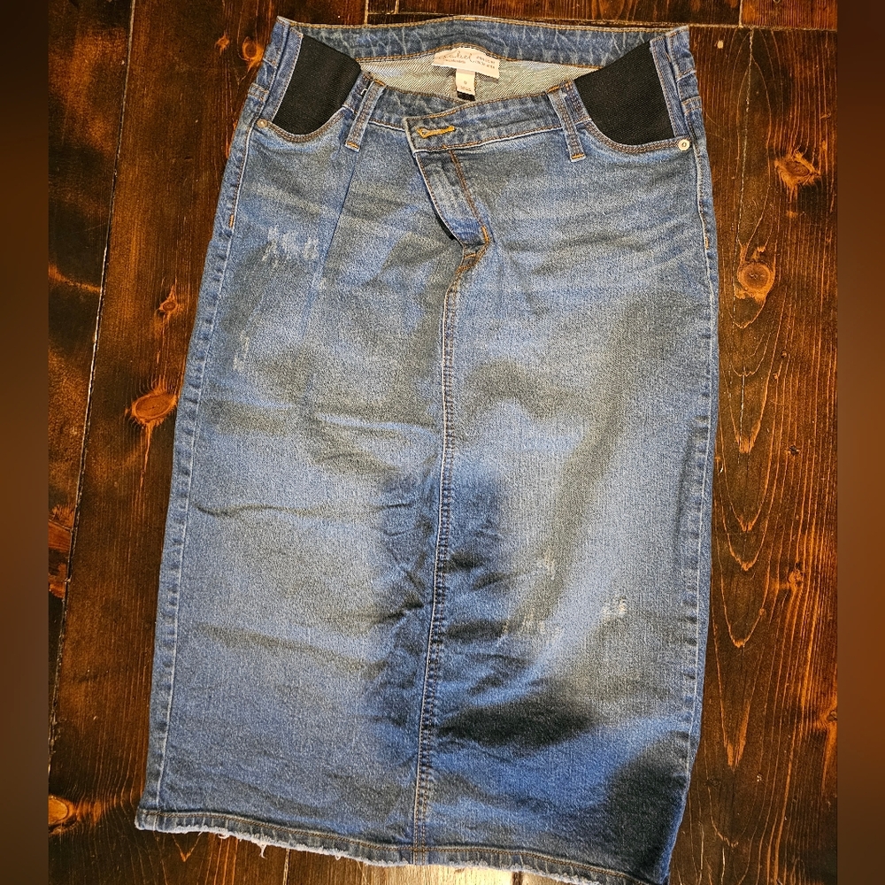 Materniry Blue Denim Skirt